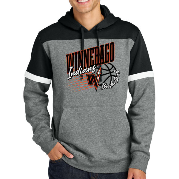 Lady Indians Basketball 2026 Logo 1 - Drive Fleece Colorblock Hoodie Thumbnail