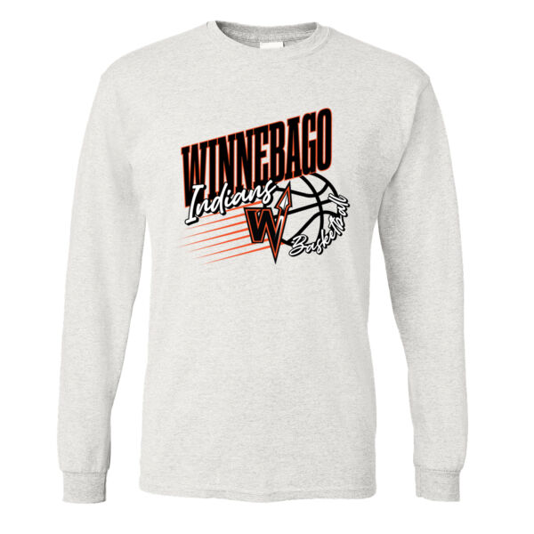Lady Indians Basketball 2026 Logo 1 - DryBlend® 50/50 Long Sleeve T-Shirt Thumbnail