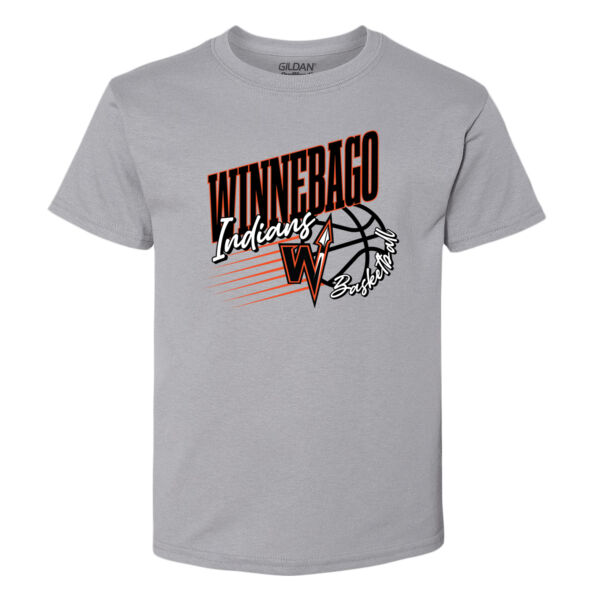 Lady Indians Basketball 2026 Logo 1 - DryBlend® Youth T-Shirt Thumbnail