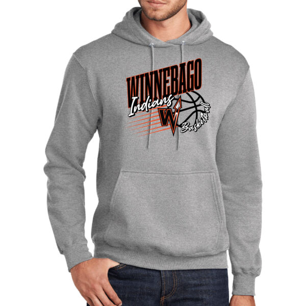 Lady Indians Basketball 2026 Logo 1 - Tall Core Fleece Pullover Hooded Sweatshirt Thumbnail