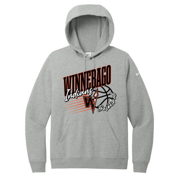 Lady Indians Basketball 2026 Logo 1 - Women's Club Fleece Sleeve Swoosh Pullover Hoodie Thumbnail