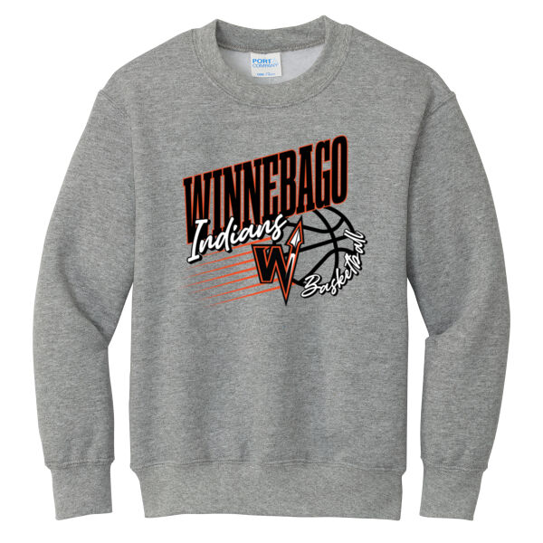 Lady Indians Basketball 2026 Logo 1 - Youth Core Fleece Crewneck Sweatshirt Thumbnail