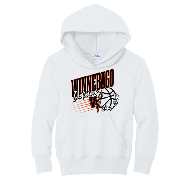 Lady Indians Basketball 2026 Logo 1 - Youth Core Fleece Pullover Hooded Sweatshirt Thumbnail