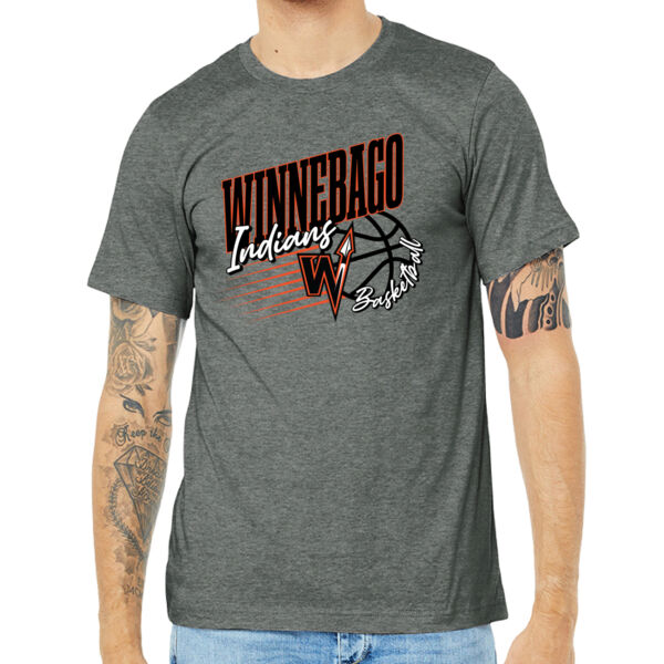 Lady Indians Basketball 2026 Logo 1 - Unisex Heather CVC Short Sleeve Tee Thumbnail