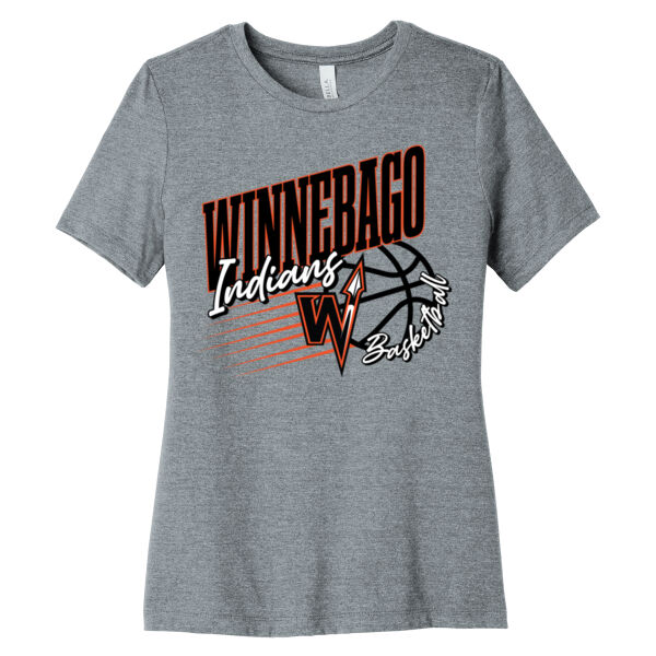 Lady Indians Basketball 2026 Logo 1 - Women's Relaxed CVC Tee Thumbnail