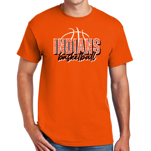 Lady Indians Basketball 2026 Logo 2 - DryBlend ® 50 Cotton/50 Poly T Shirt Thumbnail