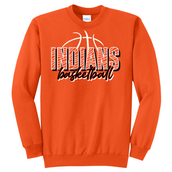 Lady Indians Basketball 2026 Logo 2 - Core Fleece Crewneck Sweatshirt Thumbnail