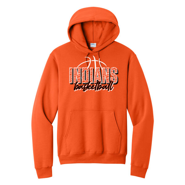 Lady Indians Basketball 2026 Logo 2 - Core Fleece Pullover Hooded Sweatshirt Thumbnail