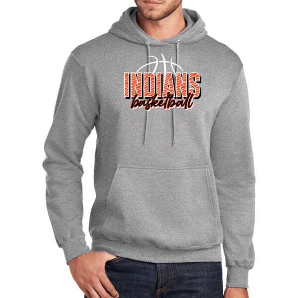Lady Indians Basketball 2026 Logo 2 - Tall Core Fleece Pullover Hooded Sweatshirt Thumbnail