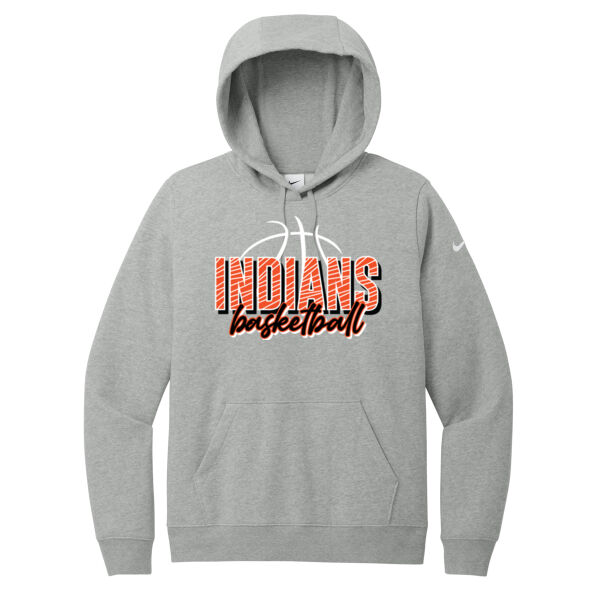 Lady Indians Basketball 2026 Logo 2 - Women's Club Fleece Sleeve Swoosh Pullover Hoodie Thumbnail