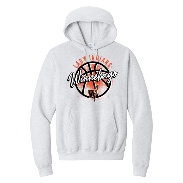 Lady Indians Basketball 2026 Logo 3 - Core Fleece Pullover Hooded Sweatshirt Thumbnail