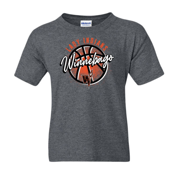 Lady Indians Basketball 2026 Logo 3 - DryBlend® Youth T-Shirt Thumbnail