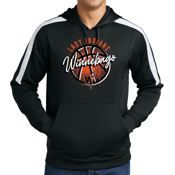 Lady Indians Basketball 2026 Logo 3 - Sport Wick ® Fleece United Pullover Hoodie Thumbnail