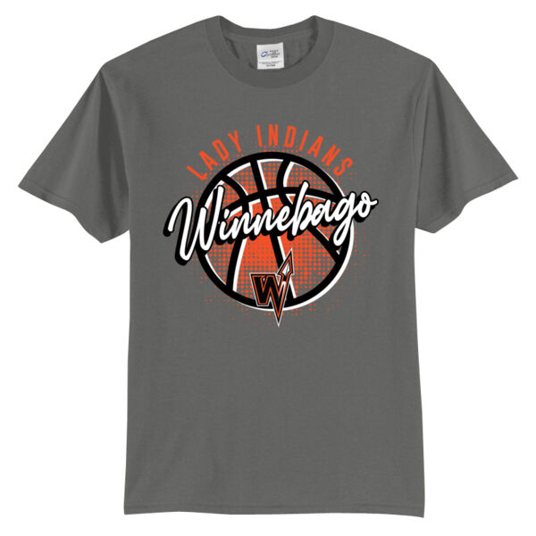 Lady Indians Basketball 2026 Logo 3 - Tall Core Blend Tee Thumbnail