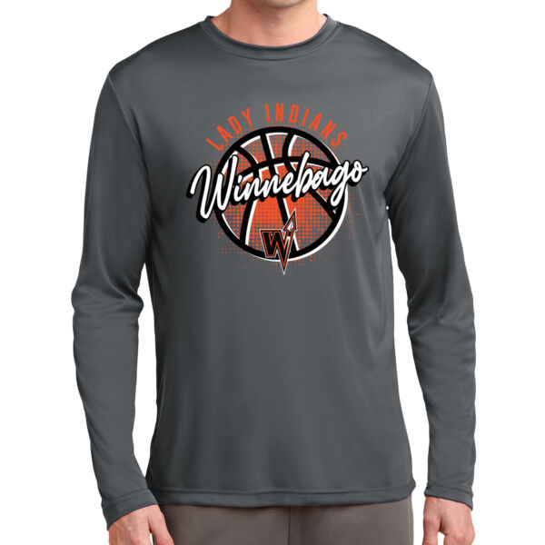 Lady Indians Basketball 2026 Logo 3 - Long Sleeve PosiCharge ® Competitor Tee Thumbnail