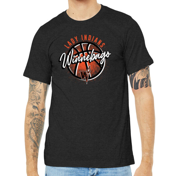 Lady Indians Basketball 2026 Logo 3 - Unisex Heather CVC Short Sleeve Tee Thumbnail